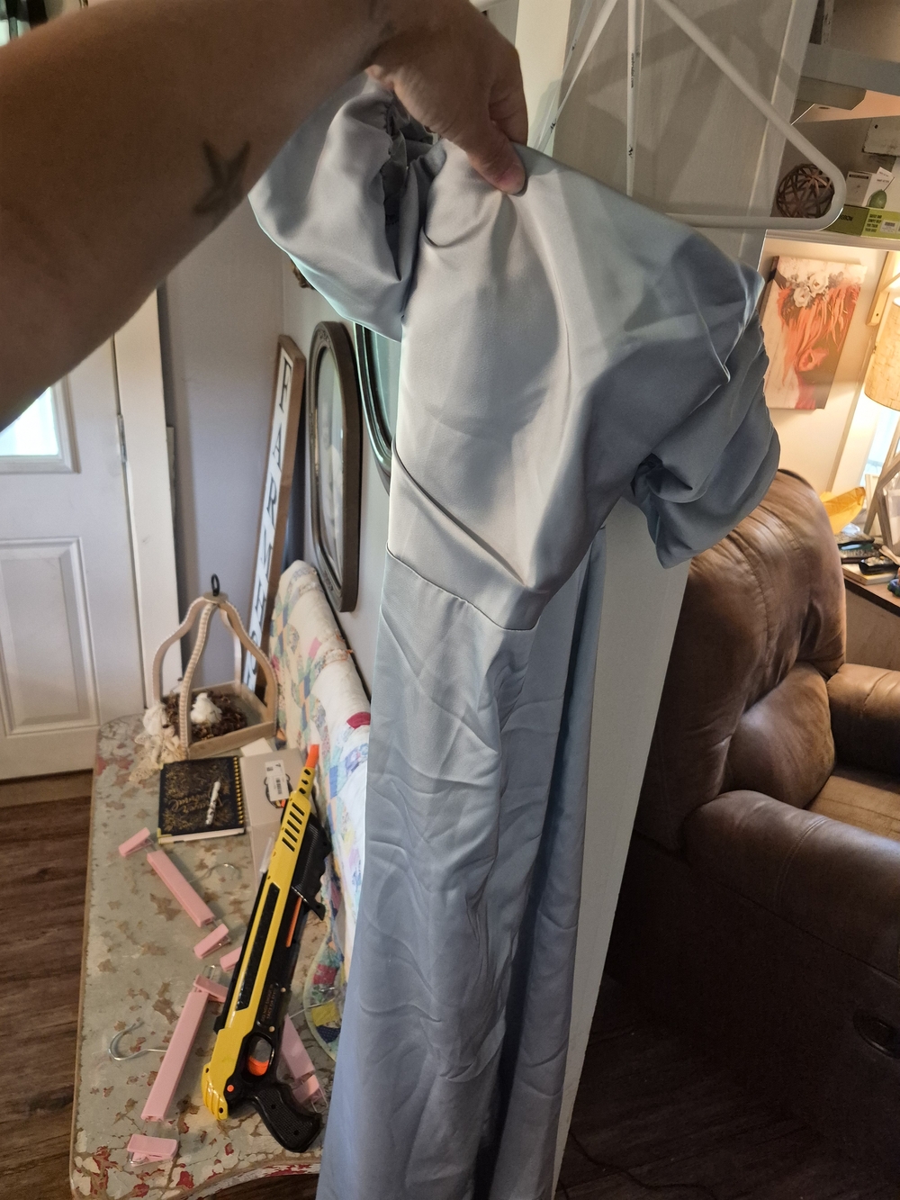AW Bridal bridesmaid dress in a light blue shade, likely Baby Blue or Light Dust